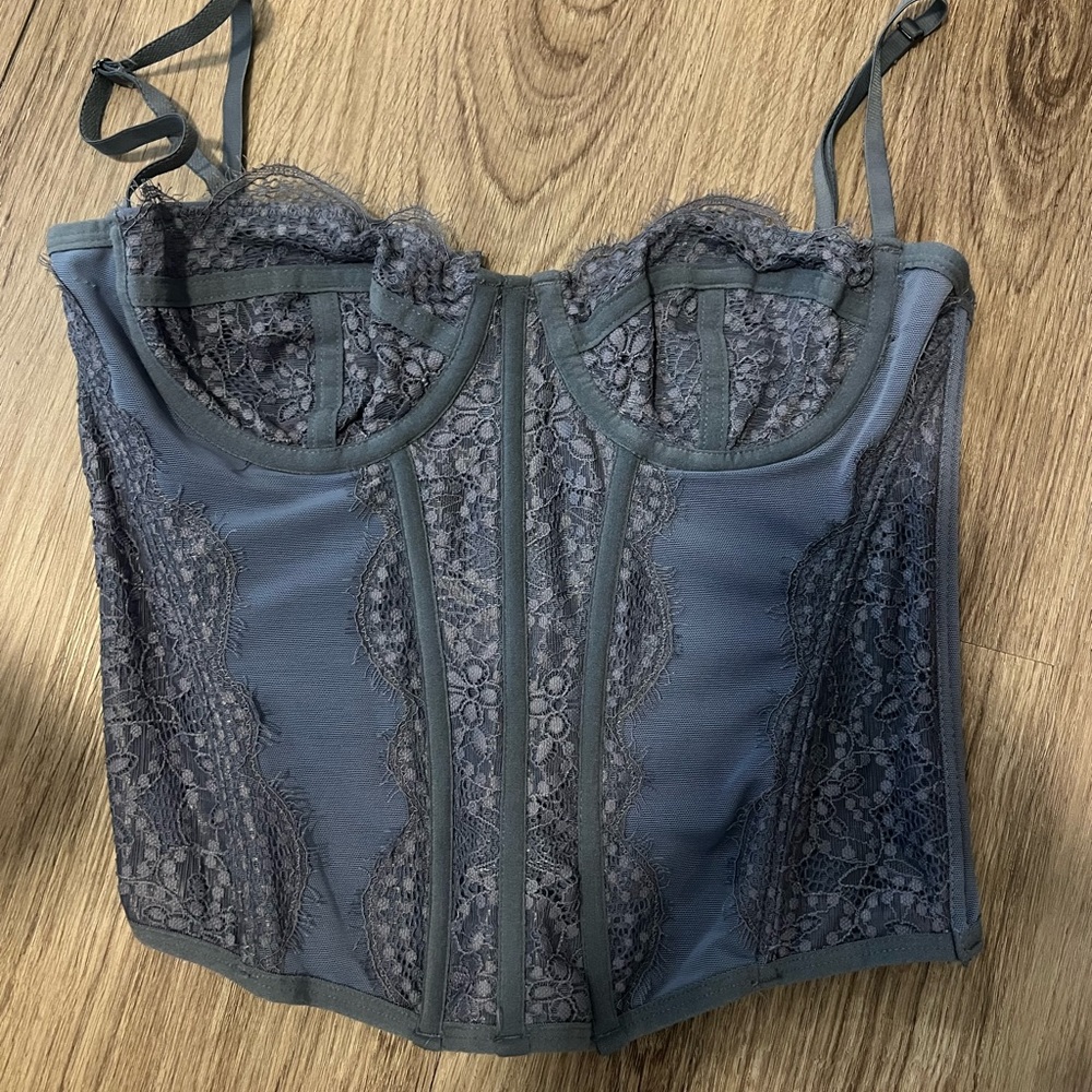 Urban Outfitters Blue Corset Top
